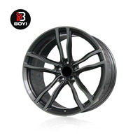 Velg Mobil Custom Forged Aluminium Alloy untuk BMW E60 E90 F30 F32 F10 F18 G20 G30 G05 G06 Desain Y Spoke Warna Silver Gloss Black