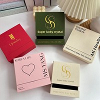 Boîte cadeau carrée haut de gamme pour bijoux, personnalisable avec logo, pour bracelets en cristal et produits culturels créatifs