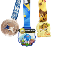 Médaille de sport 3D en métal doré pour la danse, le cyclisme, le taekwondo, le football, le basketball, la gymnastique