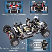 C61019 Cada City MOC Vehículo de Carreras a Control Remoto, Bloques de Construcción de Plástico DIY, Sets de Bloques Técnicos, Auto Deportivo