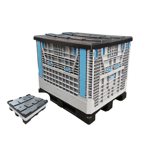Lớn 1200*1000*975 Mm Nhựa <span class=keywords><strong>Pallet</strong></span> Hộp Có Thể Gập Lại Đóng Mở Kho Xe Nâng Hậu Cần Nhựa Số Lượng Lớn <span class=keywords><strong>Container</strong></span> - Product Image 1