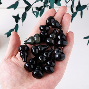 Collana con Ciondolo a Forma di Zucca in Ossidiana Occhiata Naturale <span class=keywords><strong>per</strong></span> Decorazione Casa - Product Image 2
