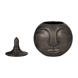 Vaso Decorativo Rotondo in Metallo per Centrotavola, Elemento d'Arredo Moderno - Product Image 4