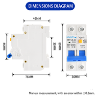 Disjoncteur différentiel CHYT 1P+N 20A 30mA RCBO 6kA courbe C avec protection contre les surintensités 230V rail DIN