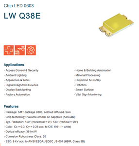Offre Spéciale : LED OSRAM LS E63F-EAFB-1-1 Haute Puissance 5.9lm 2.15V Ra80 Dimmable Couleur Unique Rouge 633nm pour Feux de Signalisation - Product Image 5