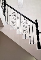 Rampe d'escalier moderne en aluminium et magnésium blanc et noir, avec poteau rond de 23 mm, fixation au sol pour la décoration intérieure des escaliers