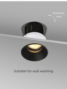 Nhà hiện đại phòng khách einbaurtrahler badezimmer trimless 0-10V Dali <span class=keywords><strong>Dimmable</strong></span> Chrome COB tại chỗ dẫn Đèn Downlight - Product Image 2