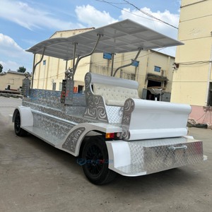 รถศพไฟฟ้าสีเงิน ดีไซน์ใหม่ คุณภาพสูง สไตล์วินเทจ สำหรับพิธีศพ - Product Image 5