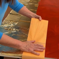 Rouleau de feuille d'or imitation 0,15x75m de largeur, personnalisable pour la dorure de meubles