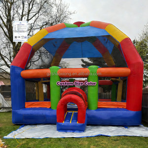 Castillo Hinchable Comercial Arcoíris Brincolines Saltarines Combo Trampolines con Techo para Niños Casa de Rebote Hinchable - Product Image 1