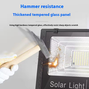 Reflector Solar de Alta Potencia <span class=keywords><strong>para</strong></span> <span class=keywords><strong>Exteriores</strong></span> de 1500W, Foco <span class=keywords><strong>LED</strong></span> Impermeable IP67 de ABS con Batería de 12Ah <span class=keywords><strong>para</strong></span> Iluminación de Jardín - Product Image 3