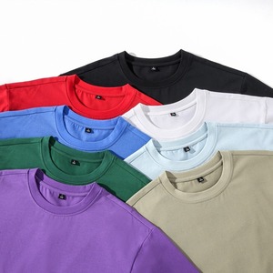 Tùy Chỉnh In Thấp MOQ Cao Cấp 100% Cotton Vải Trọng Lượng Nặng Thả Vai Quá Khổ T Áo Sơ Mi Nam - Product Image 2