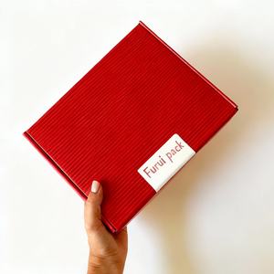 Carton ondulé cosmétique personnalisé de couleur rouge Emballage d'enveloppe de produits de beauté Boîte postale d'expédition avec logo Design - Product Image 5