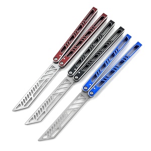 Couteau en aluminium SF Megalodon, personnalisable, non affûté, outil d'entraînement pour manœuvres complexes et entraînement tactique, <span class=keywords><strong>Balisong</strong></span> - Product Image 2