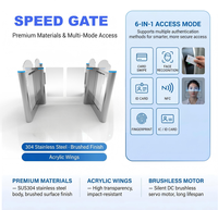 Torniquete de Velocidad con Servomotor, Control de Acceso por RFID y Reconocimiento Facial para Oficinas, Gimnasios y Escuelas, OEM, ODM, CE, 1 Año de Garantía