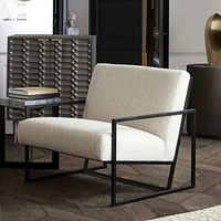 Fauteuil individuel de luxe moderne de style rétro français, chaise de designer sans accoudoirs pour la détente, chaise d'appoint pour salon