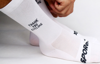 Chaussettes de cyclisme à compression athlétiques pour la course, l'équitation, l'entraînement et l'escalade, avec logo sur le bas, collection automne