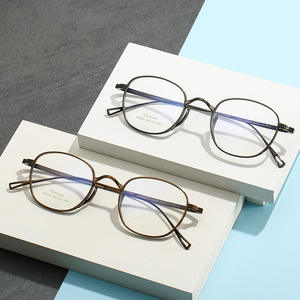 深セン工場製の厚縁純チタン製プリント柄メガネ、中国製在庫眼鏡 - Product Image 4