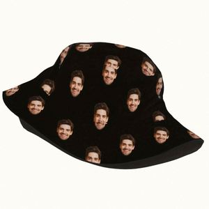 Custom Personalized Cartoon Face Design Bucket <b>Hat</b> for <b>Men</b> and Women Fashionable Summer Beach Fishing <b>Sun</b> Cap Daily Applicable - Product Image 6