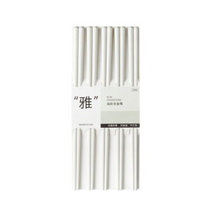 HeDou Chopsticks Alloy Non Slip 8 Pieces Solid Color Kitchen Utensils Anti <b>Mold</b> Heat Resistant - Product Image 2