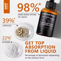 Gouttes de Vitamine D3 K2 Liquide 10000 UI Vitamine D3 200mcg MK-7 K2 avec Huile de Coco MCT Complément Alimentaire OEM Marque Privée