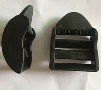 Boucle en plastique réglable pour sangles, largeur 5.1CM, couleur noire