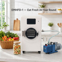 Multifunctionele RVS Lyofilisator Prijs 2Pa Diep Vacuüm Vlees Fruit Voedsel Dehydrator Machine Huishoudelijk Gebruik Vriesdroger