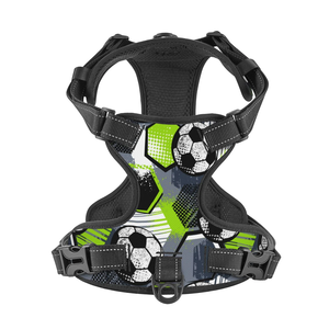 頑丈な調節可能なノーチョークペットハーネス、戦術的な調節可能なペット用品、アップグレードされたノープル犬用ハーネス、金属バックル付き - Product Image 1