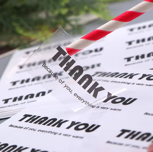 Rotolo stampato personalizzato di alta qualità colore <span class=keywords><strong>nero</strong></span> <span class=keywords><strong>bianco</strong></span> rosa Logo adesivo adesivo in carta per bevande alimentari - Product Image 5