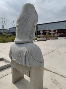 รูปปั้นอกหินจีนกวน<span class=keywords><strong>อิ</strong></span><span class=keywords><strong>ม</strong></span>ขวัญหยินรูปปั้นหินแกรนิตสีเทาสีขาวธรรมชาติสำหรับรูปปั้นในสวนแกะสลักหิน - Product Image 3