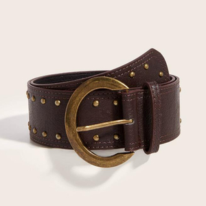 Cinturón Ancho de Cuero PU de Diseño de Lujo para Mujer, Color Marrón, Casual, Versátil, Estilo Vaquero Occidental, Correa de Cintura Negra, Hebilla de Moda - Product Image 4