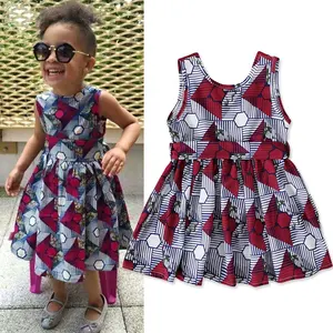 2021幼儿婴儿儿童连衣裙女孩波希米亚非洲时尚无袖印花公主服装休闲日常儿童服装