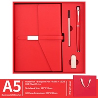 Corporate Deluxe Personalisiertes Notizbuch-Stift-USB-Set für Kunden-Treueprogramme Firmengeschenkset