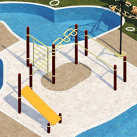 TUV Certified Steel Calisthenics Park Monkey Bars Equipo de fitness al aire libre para entrenamientos callejeros y uso en el gimnasio