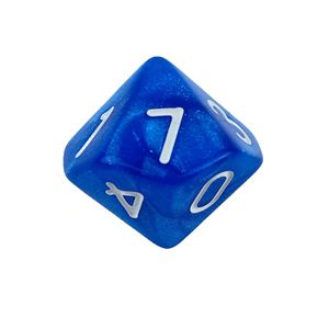 Juego de dados poliédricos D10 transparentes multicolor con patrón de perlas personalizados para juegos de rol D&D - Product Image 4