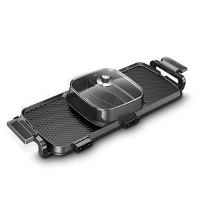 Plato antiadherente multifuncional para parrilla, olla caliente sin humo, doble control - Product Image 1