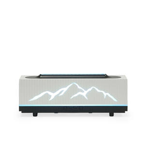 Diffuseur d'arômes JCSY 0,5 L, humidificateur ultrasonique à branchement USB avec motif montagne et lumière bleue pour usage domestique et commercial - Product Image 1
