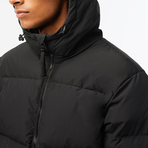 Giacca da uomo di alta qualità piumino invernale da esterno con cappuccio regolabile giacca con cerniera per gli uomini - Product Image 4