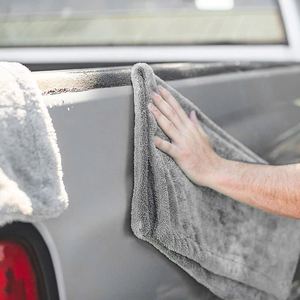 Toalla de Microfibra de Secado Rápido, Tejida, Cuadrada/Rectangular, de Color Sólido y Absorbente para Limpieza de Autos y Detallado Automotriz - Product Image 4