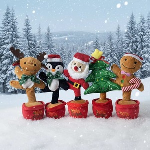 Jouet en peluche électrique Cactus parlant, chantant et dansant pour Noël, Halloween et les fêtes – Produit de divertissement - Product Image 4