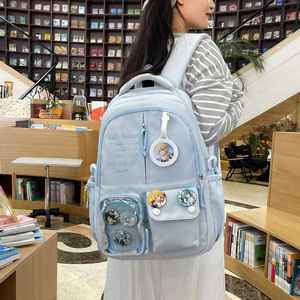 Best Selling Waterproof Pastel Colors Fashion Girls School <b>Backpack</b> Zipper Closure for High School Students Girls Children - Product Image 4