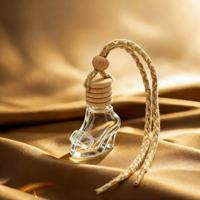 Flacon de parfum de voiture portable rechargeable de 8 ml, vide, avec bouchon à vis, diffuseur d'air suspendu en verre, en forme de talons hauts