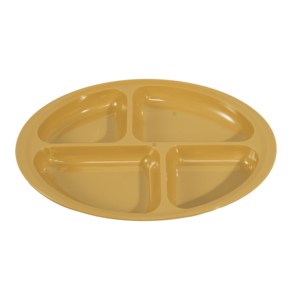 Assiette à quatre compartiments en plastique PP de qualité alimentaire pour personnes âgées avec quatre bandes antidérapantes en silicone - Product Image 1