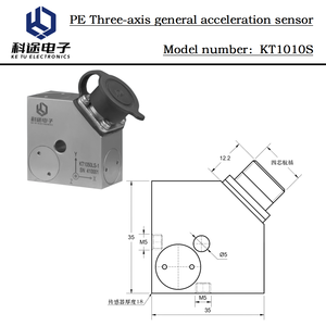 Capteur d'accéléromètre piézoélectrique à 3 axes PE Transducteur Transmetteur Mesure des vibrations Choc Surveillance micro-sismique 400g - Product Image 4