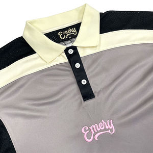 เสื้อฟุตบอลย้อนยุคอเมริกันคอโปโลโพลีเอสเตอร์แบบสตรีทเสื้อครอปขนาดพลัสไซส์ระบายอากาศป้องกันรังสียูวี - Product Image 3