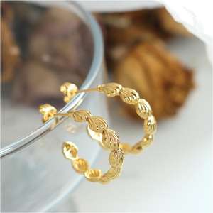 Pendientes de Aro, Compra en Línea, Hechos a Mano, Accesorios Navideños, Pendientes de Aro Simples, Nuevos y Elegantes para Otoño, Estilo DIY - Product Image 2