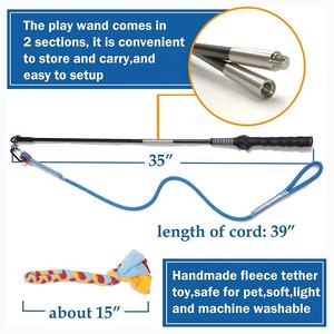 Juguete de poste de coqueteo interactivo, accesorios para perros, varita de teaser duradera para entrenamiento de ejercicio al aire libre para perros - Product Image 5