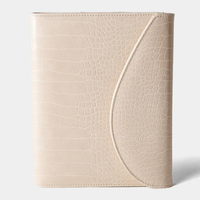 Porte-documents A5 en cuir PU à motif crocodile, organiseur de carnet rechargeable à 6 anneaux avec porte-stylo