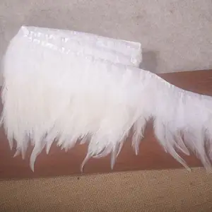 10-15cm À La Main robe accessoires Blanc Plumes de poulet ceinture dentelle