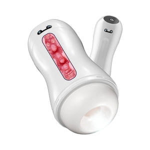 เครื่องช่วยสำเร็จความใคร่ชาย Yinhe Cup วัสดุ ABS+TPE กันน้ำ 100% ออกแบบเหมือนช่องทางจริง รูปทรงเครื่องบิน ของเล่นออกกำลังกายอวัยวะเพศชาย อุปกรณ์เพิ่มความสบาย สีขาว - Product Image 5
